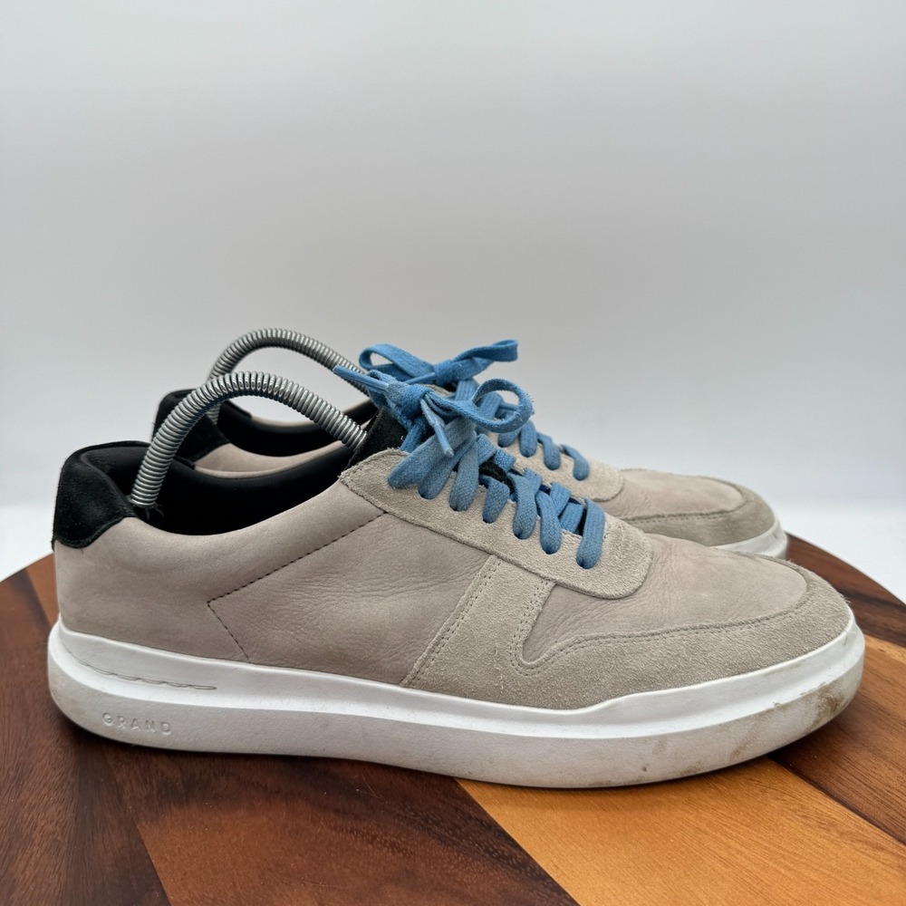 Cole Haan‎ Grandpro Shoes Mens 10 Beige Leather Casual Dress Sneakers